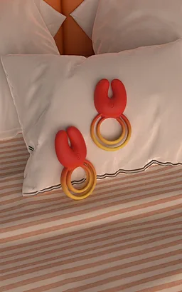 2-in-1 Rubber Fully-coated Nipple Clamp Cock Ring